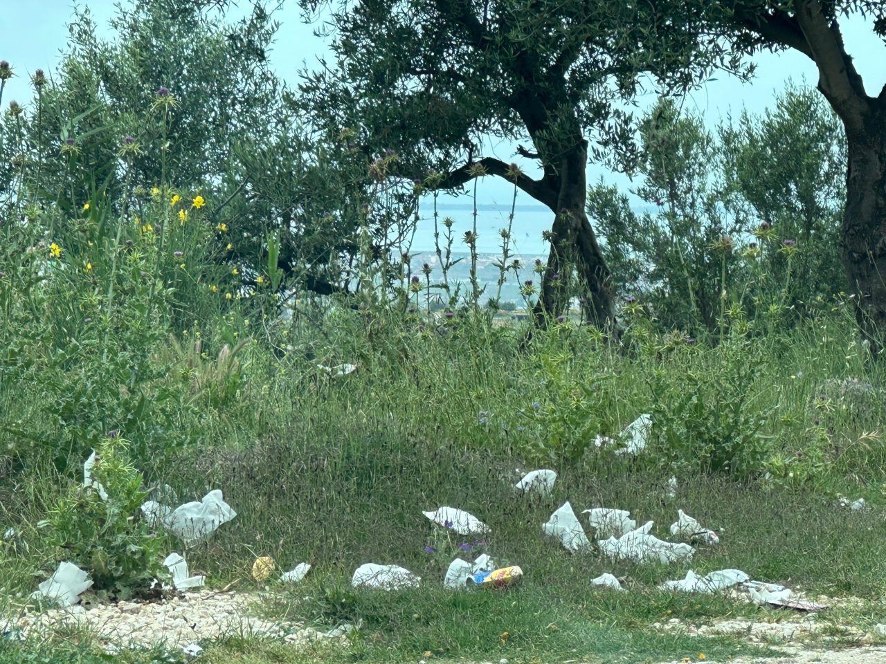 FOTO – Rruga panoramike e Kaninës e mbushur plot me plehra
