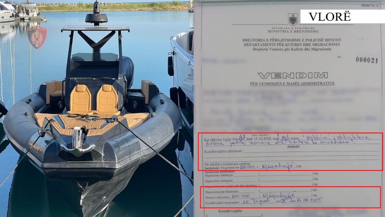 Cenohet sërish siguria detare në Vlorë, dënohet me gjobë drejtuesi i gomones që rrezikoi jetën e pushuesve